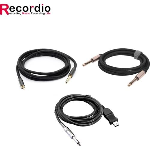 GAZ-CB13 6.35MM Male To Male Audio Cable Mono Electric Guitar Wooden Guitar Microphone Mixer Cable High Quality Portable