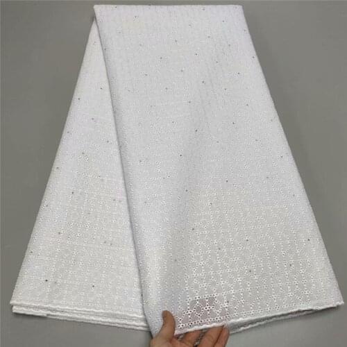 White Lace Fabrics Cotton Swiss Voile Lace Fabric High Quality African Nigerian lace 2021