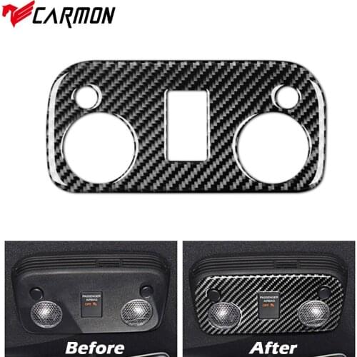 Carmon for Ford Mustang Accessories 2015-2019 Carbon Fiber Sticker for Ford Mustang GT Sticker Car Reading Light Lamp Cover