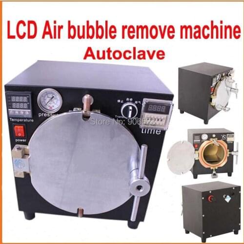 Black Mini High Pressure Autoclave OCA Adhesive Sticker LCD Bubble Remove Machine for Glass Refurbishment
