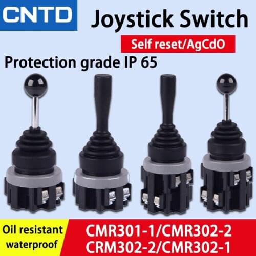 CNTD 30mm high-quality Joystick Switch Momentary self reset spring return latching wobble stick Monolever Cross Switch CMR-301-2