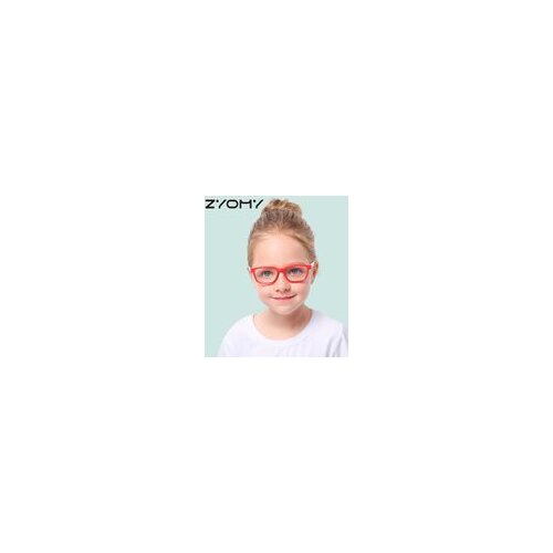 Q Boy Girl 120*124MM Fashion Glasses Silicone Retro Style Children Eyewear Goggles Soft Frame Anti Blue Light