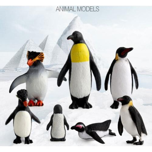 Diy Simulation Penguin Multiple Modeling Animal Figure Collectible Toys Penguin Animal Action Figures Kids Soft Plastic Toys