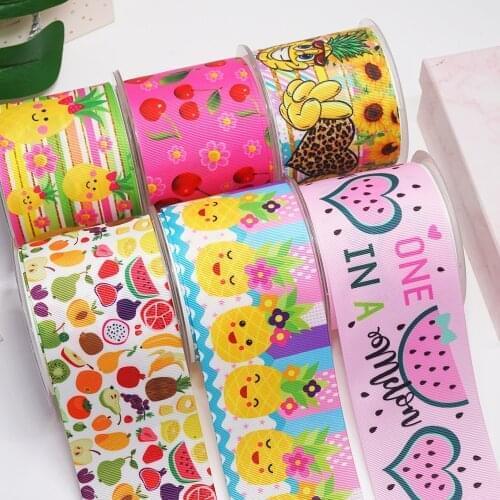 DIY Cartoon Fruit Printed Grosgrain Ribbon For Craft Supplies Sewing Accessories 5 Yards, Planar Resins Mold 10 Pieces. 52566
