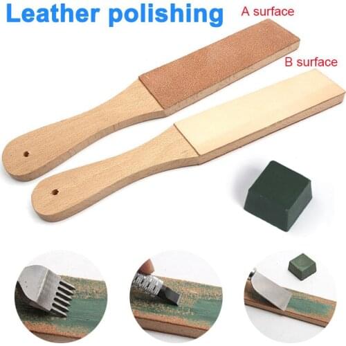 Dual Sided Leather Blades Strop Cutter Razor Sharpener Polishing Board Sharpen Home Tools SCIE999