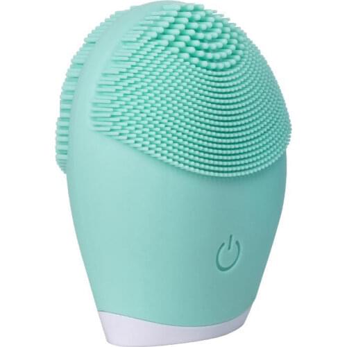 Mini Electric Facial Cleansing Massage Brush Silicone Sonic Face Deep Pores Cleanser Waterproof Skin Tools Portable