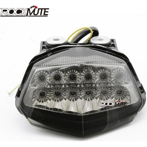 Motorcycle Integrated LED Rear Tail Light Brake Turn Signal Blinker Lamp Smoked For Kawasaki Ninja 250R 2008-2012