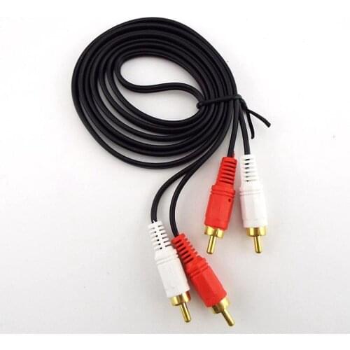 2RCA Male to 2 RCA Male connector Cable Stereo Dual Audio wire extension Cable Line AV for DVD TV CD Sound Amplifier
