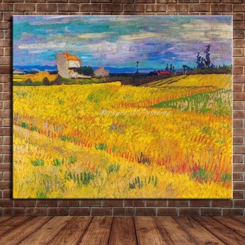 Wheat field Of Vincent Van Gogh 100% Hand Made Reproduction Oil Painting On Canvas Wall Art For Living Room Home Decoration