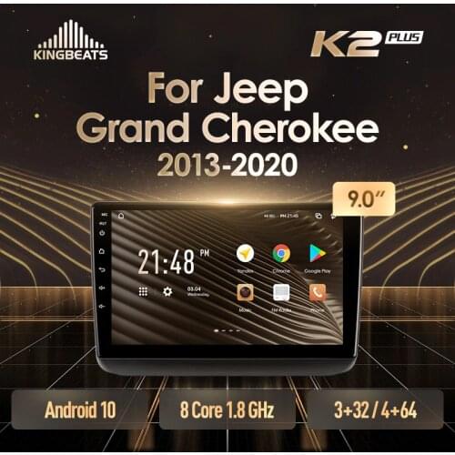 KingBeats Android 10 Octa-Core head unit HU 4G in Dash Car Radio Multimedia Video Player Navigation GPS For Jeep Grand Cherokee WK2 2013 - 2020 no dvd 2 din Double Din Android Car Stereo 2din