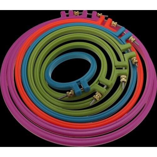 Wooden plastic frame embroidery hoop ring circle round loop for Cross Stitch hand embroidery machine sewing tools 10 sizes