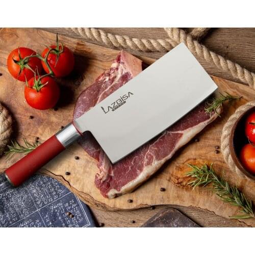 Lazbisa Mutfak Bıçak Seti Et Kemik Sebze Ekmek Meyve Şef Bıçağı Red Craft Serisi Набор кухонных ножей