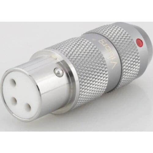 Viborg pure copper Rhodium Plated microphone 3 pin MIC male Female Plug XLR Audio Cable Connector Adapter