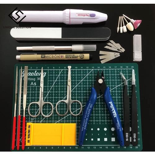 Model Building Tools Combo For Gundam Tools Military Hobby Model DIY Accessories Grinding Cutting Polishing Tools Set