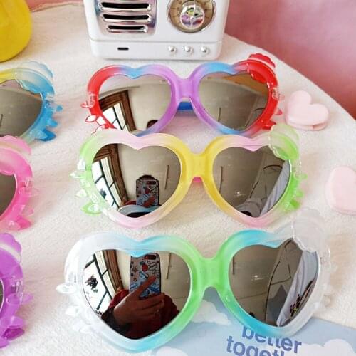 Cartoon Love Heart-shaped Toy Glasses Sunglasses Baby Girl Boy Goggles Glasses Outdoor Kids Summer Beach Holiday Driving Eyewear