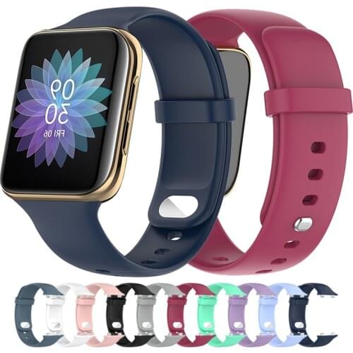 New Soft Silicone Watch Strap for Oppo 4146mm Smart Watchband Colorful Wristband Sport Band Bracelet for Oppo Watch Accessories