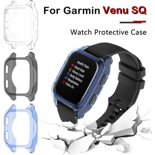 Soft Protective case for Garmin Venu SQ High Quality TPU cover slim Smart Watch bumper shell for Garmin Venu Sq Smartwatch