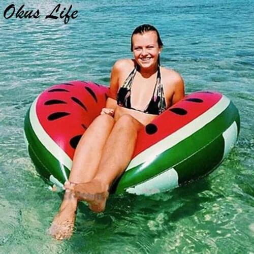 60/70/80/90/120CM Watermelon Inflatable Adult Kids Swimming Ring Inflatable Pool Float Circle Beach Chair Children Swimming Laps
