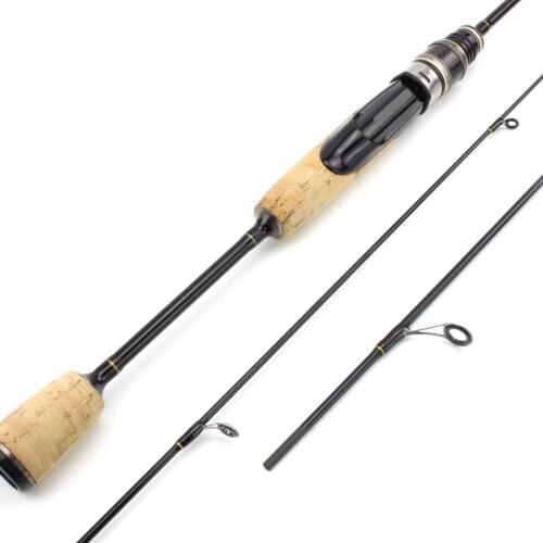 NEW 1.8M 2 tips lure rod ul Slow 2-6g Lure Carbon Fiber wooden handle Spinning fishing rod Small fish Trout pole fly fishing rod