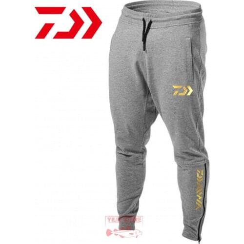 2021 New Daiwa Fishing Pants Summer Men Outdoor Joggers Pants Sweatpants Zipper Trousers Breathable Drawstring Daiwa Clothing