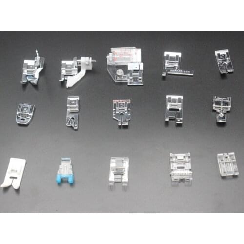 Sewing Machine Feet Kit 11Pc/Set Braiding Darning Side Cutter Overlock Presser Foot Domestic Sewing Tools Accessory Blind Stitch