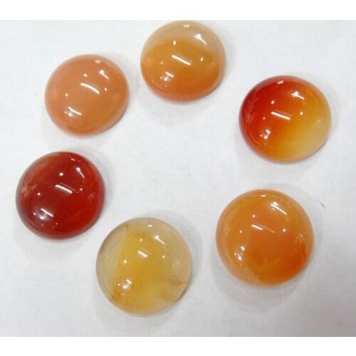 Wholesale 18MM 10PCS Natural Stone agates round Cabochons No hole Quality Beads for DIY Jewelry Making Ring Earring