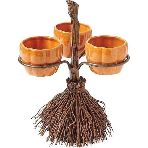 Halloween Pumpkin Resin Fruit Plate Snack Dish Creative Dried Fruit Basket Candy Cake Stand Salad Bowl Holiday Party Decoration