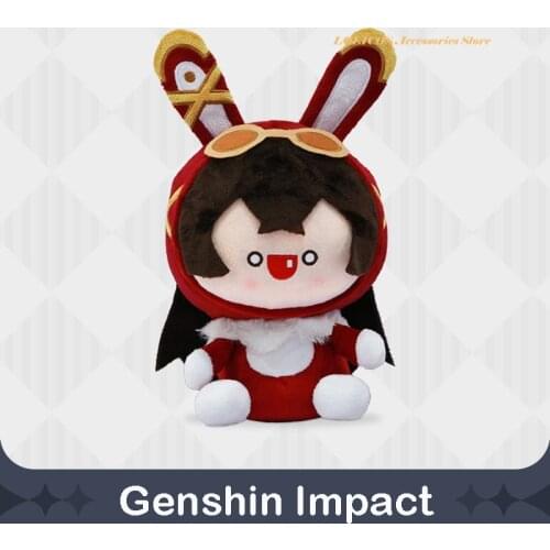 Hot Anime Game Genshin Impact Mondstadt Amber Cute Soft Plush Stuffed Doll Toy Pillow Cosplay Cartoon Xmas Birthday Gift 27cm