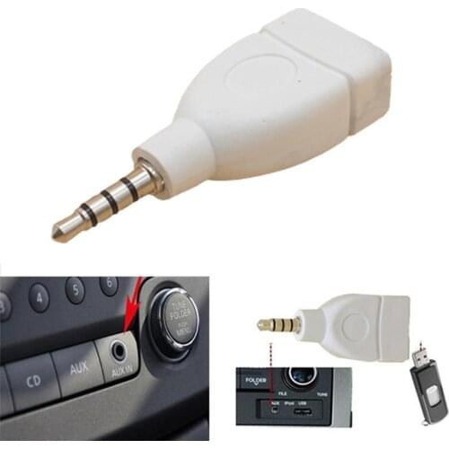 Converter Adapter USB 2.0 Female to 3.5mm Male AUX Audio Durable Car Plug Jack DXY88