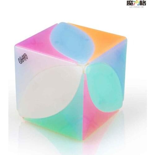 QiYi MoFangGe Maple leaf shape speed cube Square IVY Stickers Magic Cube skewb puzzle turning education kids toys
