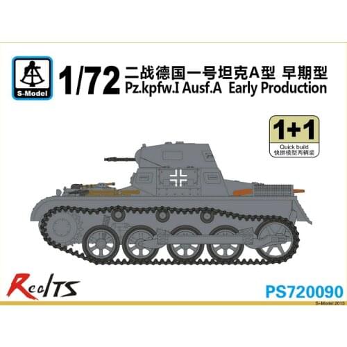 RealTS S-model 1/72 PS720090 Pz.kpfw.I Ausf.A Early Production Plastic model kit