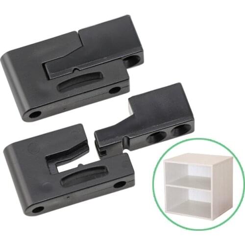 10pcs Nylon Cabinet hinge Hidden Wood Board Connector Fixed Shelf support combination fastener buckle Furniture hardware