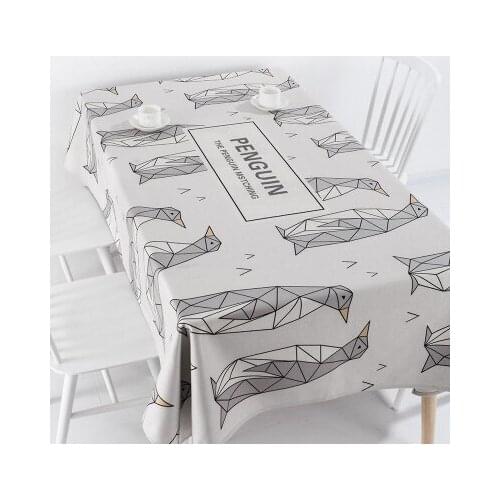 Modern European coffee table cloth linen tablecloths cover towel thick rectangular antependium decoration penguin Christmas gift