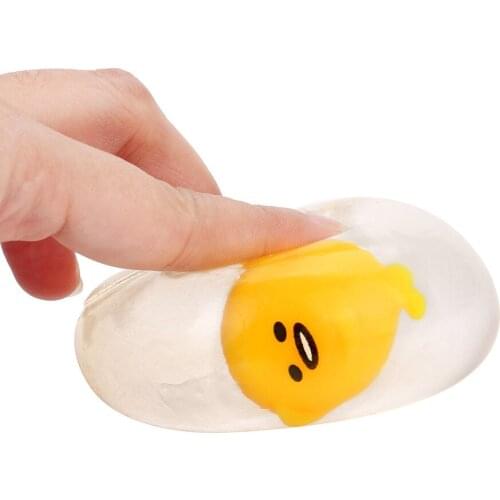 6cm Squeeze Toys Novelty Clear Squeezable Yolk Toy Squishy Toy Stress Relief Ball For Fun Juguetes Para Niños Jouet Enfant