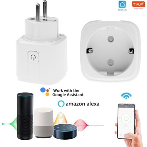 Smart WiFi Plug Adaptor 16A Power Monitor Socket Outlet Tuya/smart life APP Remote Control Work With Alexa Google Home