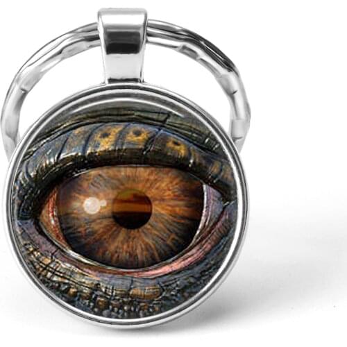 Unique Interesting Design Dragon Eye Key Chains Steampunk Animal Golden Yellow Eyes Keychain Eagle Eye Key Ring Jewelry