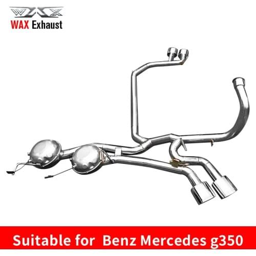 High performance stainless steel exhaust with Valves sound of sport car for Mercedes Benz g350