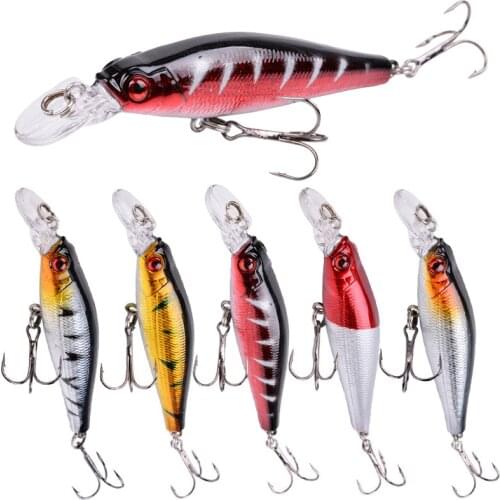 YUCONG 1Pcs Minnow Fishing Lure 8cm-8.3g Floating Wobblers Topwater Lures Artificial Hard Bait for Bass Pike Spring Fishing