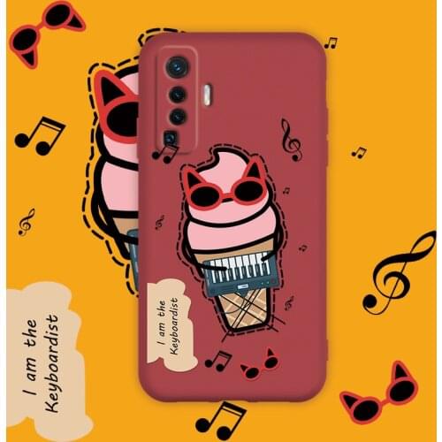 ASINA Liquid Silicone Case For VIVO X50 60 30 Pro Cartoon Ice Cream Bumper Soft Coque For Vivo Z5X Z1Pro iQOO Neo Y17 V17 Capa