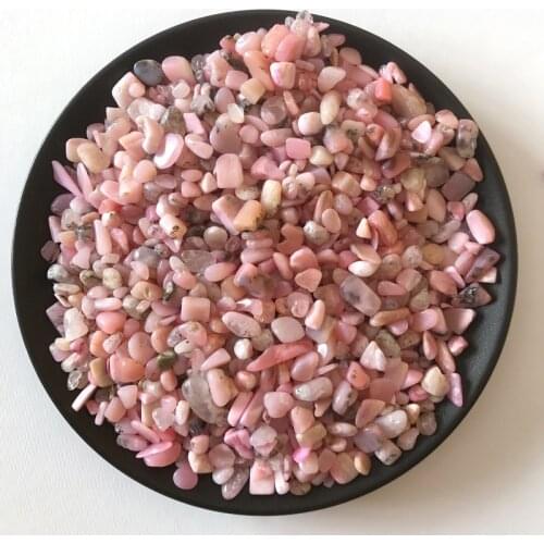 100G/Bag Natural Pink Opal Chip Stone Irregular Shape Gravel Loose Stone Beads For DIY Stone Beads Jewelry Making