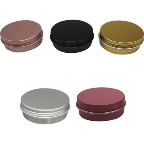 200pcs 10ml 10g Metal Storage Aluminum Tins Jars Round Tin Containers Empty Jars Screw Top Tin Cans whith gold black