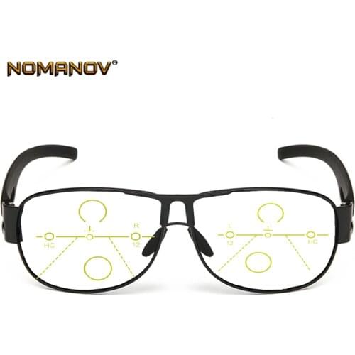 2019 Occhiali Da Lettura Large Frame Pilot Ultra-light Progressive Multifocus Reading Glasses Add +1 +1.5 +2 +2.5 +3 +3.5 +4