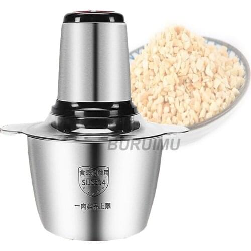 304 Stainless Steel Household Meat Grinder Electric Automatic High Quality Shredder Vegetable Pepper Food Processor