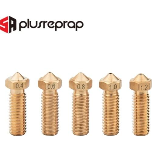 5PCS or 10PCS Volcano Mouth Nozzles 0.6/0.8/1/1.2mm for 1.75 or 3mm Filament Lengthen Extruder Supplies 3D Printer Part