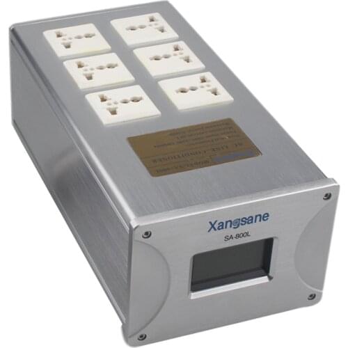 6 Holes HiFi Audio Power Filter Universal Power Conditioner Power Purifier Amplifier AC Power Socket UK/EU/US can be used