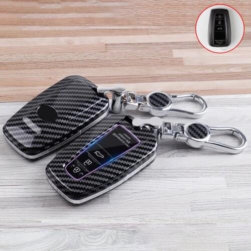 ABS Carbon Fiber Car Remote Key Case Cover For Toyota Camry Corolla CHR C-HR RAV4 Prius Prado 2017 2018 2/3/4 Button Accessories