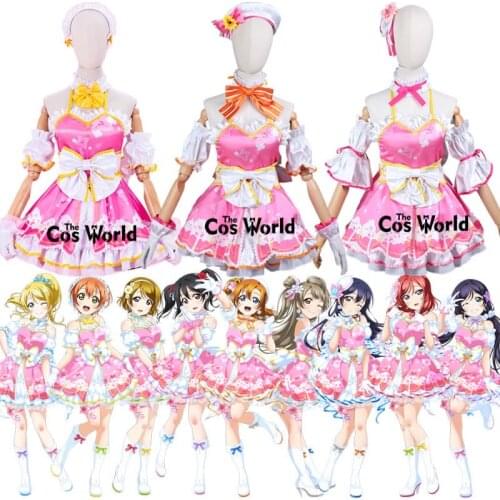 Love Live! School Idol Festival PS4 Arcade Game Sakura Paint Memories 9 Characters Rin Hoshizora Outfit Anime Cosplay Costumes