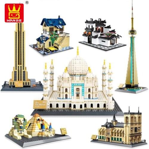 Wange 5210 Architecture Series The Notre-Dame De Paris Model Building Blocks Set Classic Landmark Education Toys For Children