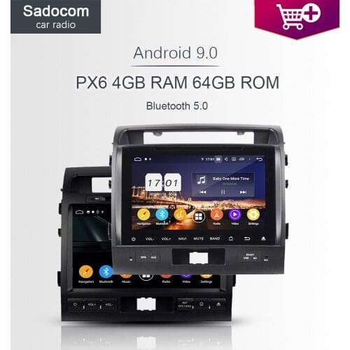 PX6 DSP 9" TDA7851 Android 10.0 Car DVD Player 8 core 4GB RAM+64GB ROM car radio autoradio GPS For Toyota Land Cruiser 2008-2012