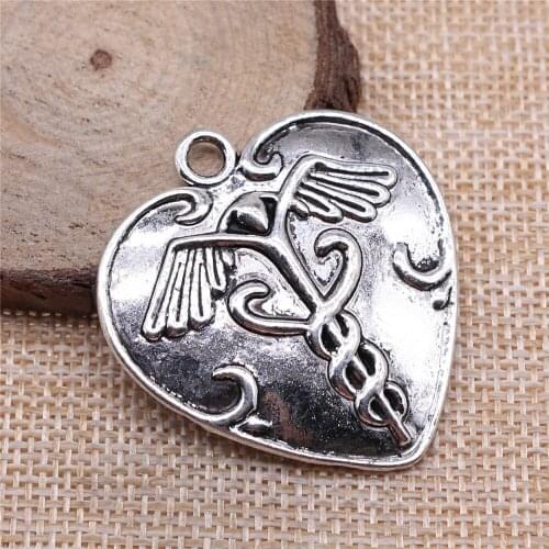 Free shipping 7pcs 42x40mm antique silver Cane medical symbol charms diy retro jewelry fit Earring keychain hair card pendant